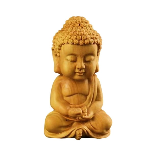 Estatua de Buda, escultura, adorno, hecho a mano, monje, miniatura, para coche, regalo navideño. Estilo A