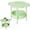 Green/16.73"×18.9"/1 Pc, variant on 2 Tier Flower Shaped Side Table,Modern European Style Plastic End Table,Small Side Tables Bedroom,Bedside Table for Bedroom,Living Room,Balcony,Small Spaces,Easy Assembly