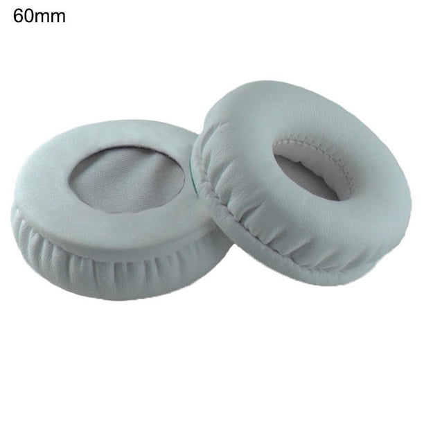 Premium White Sponge Leather Foam Earphone Covers - 45mm To 110mm Sizes For Headphone Pad Ensures Durability And Comfort
