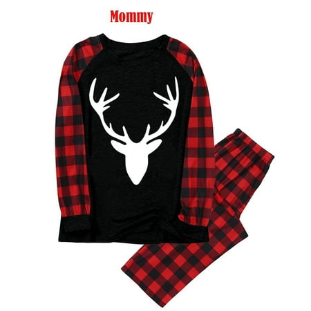 

Christmas Gifts Christmas Pajamas for Family Xmas Pajamas Pjs Sleepwear Outfits Matching Set Polyester Fiber Black L