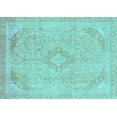 thumbnail image 1 of Ahgly Company Indoor Rectangle Abstract Light Blue Modern Area Rugs, 8' x 12', 1 of 4