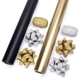 thumbnail image 1 of Set de Papel de Regalo Ribbli Navidad Negro Oro Metálico, 1 of 4