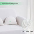 thumbnail image 5 of Williamspace Loveseat Sofa, 59.1" Teddy Velvet Couch Small Modern Love Seat Sofa with Three Cute Curved Lumbar Pillows for Small Spaces, Light Beige, 5 of 7