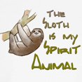 thumbnail image 3 of CafePress - The Sloth Is My Spirit Animal T Shirt - 100% Cotton Ringed T-Shirt, 3 of 4