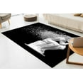 thumbnail image 5 of Printed Rug, Black Rug, Bathroom Rug, Cool Rug, Anti-Slip Carpet, Modern Sculpture Rugs, Black and White Rug, Modern Rug, Office Rug, 1.7'x2.3' - 50x70 cm, 5 of 8