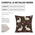 thumbnail image 2 of Cushion Pillow Cover Pink And Purple Flowers Easter Bunny Farmhouse Pillow Cover Cute Rabbit with Flowers Decorative Pillowcases 18"x18" Decoration for Sofa Couch, 2 of 7
