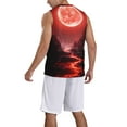 thumbnail image 2 of Sikiie Red Moon Lava Basketball Jersey Reversible Men's Mesh Athletic Sports Shirts Training Practice S-4XLX-Large, 2 of 6