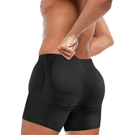 

Nebility Men s Underwear Boxer Briefs Tummy Control Body Shaper Enhance Butt Lifter Shapewear with Removable Padded