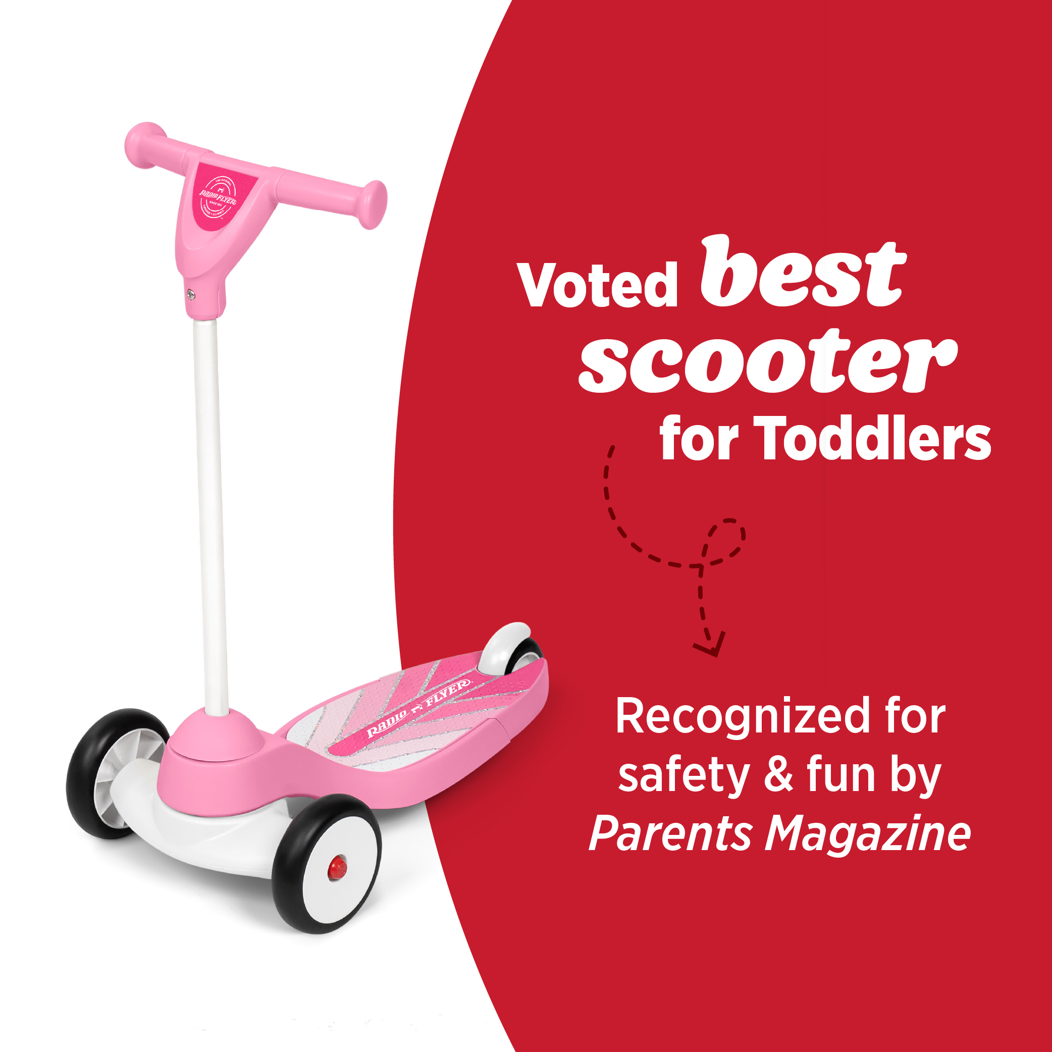 Radio Flyer My 1st Scooter Sparkle 3-Wheel, Pink photo 4