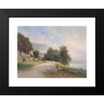 thumbnail image 2 of Carl Franz Emanuel Haunold 24x19 Black Modern Framed Museum Art Print Titled - Holzgarten Suburb in Passau, 2 of 5