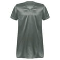 thumbnail image 4 of iiniim Men's Nightshirt Satin Nightwear Comfy V Neck Short Sleeve Soft Loose Pajama Sleep Shirt, 4 of 7