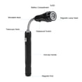 thumbnail image 5 of Flashlight with batteries, Aluminium alloy Mini Flexible Telescopic LED Flashlight, Rotatable Torch Lamp with Magnetic Suction for Checking Narrow Gaps (Black), 5 of 5
