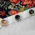 thumbnail image 4 of Manfei Retro Rustic Flower Curtains Pack of 2 (42x84 Each),Natural Plant Curtains Blackout,Orange Green Black Bedroom Curtains For Girls Kids,Super Cozy Room Decor, 4 of 6