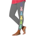 thumbnail image 2 of EQWLJWE Women's Easter Yoga Pants Trendy Easter Rabbit Graphic Full Length Workout Running Legging High Waist Sports Gym Activewear(Gray,S), 2 of 4