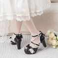 thumbnail image 6 of SACFOF Platform Mary Jane Heels Chunky Cute Gothic Lolita Dress Shoes Bow Platform Heels, 6 of 6
