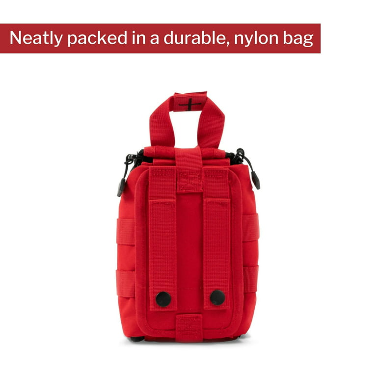 My Medic TFAK Trauma First Aid Kit, Emergency Medical Supplies - Red Nylon  Bag