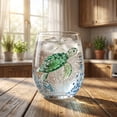 thumbnail image 4 of CuiLiyq 2D Printed Sea Creatures Stemless Wine Glass, Coastal Beach Themed Drinking Tumbler, Nautical Decor Glassware for Water, Wine, Cocktails, Unique Housewarming Gift for Sea Lovers, 4 of 7