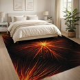 thumbnail image 3 of ODIKA 8'x10' Washable Area Rug Optical Illusion Print Molten Cracked Flow Volcanic Abstract Refined Structured for King Size Bedroom Under Bed, Master Suite, Non-Shedding, Easy Care, 3 of 7