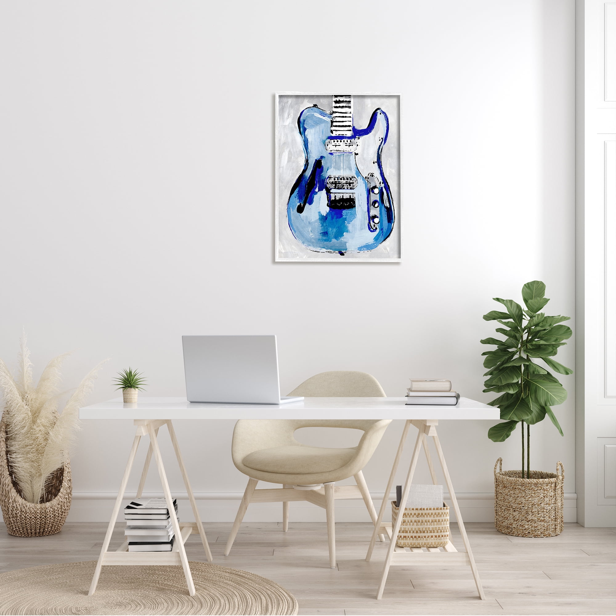 Free Shipping! Stupell Industries Abstract Guitar Art Canvas Print