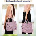 thumbnail image 3 of FORMRS Womens Corduroy Tote Bag Crossbody Shoulder Purse Handbag with Detachable Strap, Purple Floral Horses Pattern, 3 of 6