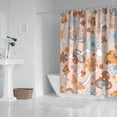 thumbnail image 2 of Brown Mushroom Flower Light Pattern Shower Curtain 72"x72" ,Bathroom Decorative Shower Curtains Set with 12 Hooks,Modern Waterproof Washable Shower Curtain, 2 of 6