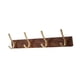 thumbnail image 5 of Ganchos de madera para abrigos, ganchos de pared para colgar sombreros, abrigos, percheros, ganchos para batas, pesados Marrón oscuro, 5 of 9