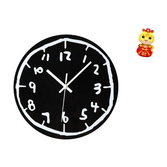 Reloj de pared,Reloj de pared silencioso y decorativo que no hace tictac,Reloj moderno de 12 pulgadas para pared de casa o oficina,sencillo.,Estatua de serpiente china,Estatua de serpiente para