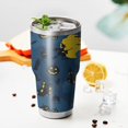 thumbnail image 3 of 30oz Halloween Moonlit Scene Pattern Tumblers Stainless Steel Tumbler with Lid and Straw,Vacuum Insulated Double Wall Travel Tumbler Cups Mug with Cleaning Brush for Coffee,Tea, 3 of 7