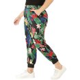 thumbnail image 5 of Agnes Orinda Women's Plus Size Tropical Floral Elastic Waist Jogger Casual Pants, 5 of 7