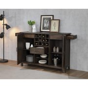 Sunset Trading Cali 10-Piece 96 Rectangular Extendable Wood Dining Set in Brown