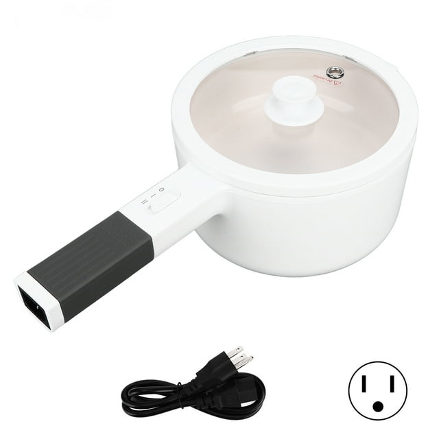 Olla eléctrica multifuncional para fideos de 700 W con control de temperatura para dormitorios y hogares, enchufe estadounidense de 110 V, 1,6 L