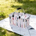 thumbnail image 2 of Collapsible Insulated Picnic Basket - Waterproof Oxford Fabric Portable Cooler Basket with Aluminum Handles for Outdoor Camping, Picnics & Beach Trips (1pc,Size/Colour as Pictured), 2 of 6