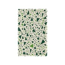 Yayeee Blank Wall Plate Cover 1-Gang 4.5"x2.7" Home Unused Decorative Outlet, Green Triangles Pattern