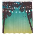 thumbnail image 3 of Ambesonne Beach Shower Curtain, Night Time Sunset Palms, 69"Wx84"L, Multicolor, 3 of 3