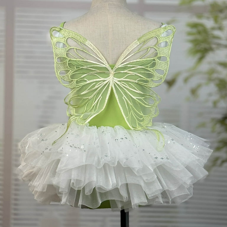 TOOYOU Girls Romper Summer Butterfly Solid Color Suspender