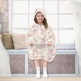 thumbnail image 7 of joogoo Blanket Hoodie for Bows Checkered Oversize Sweatshirt 3-14 YR L, 7 of 7