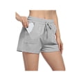 thumbnail image 4 of Women's High Waist Sport Shorts Solid Color Loose Fit Short Pants, 4 of 9