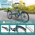 thumbnail image 4 of MOONCOOL Adult Tricycles, Single Speed Three Wheel Bike for Adults, 24 inches Adult Trikes for Men, Women, Seniors with Low Step Through, 4 of 6