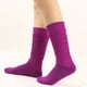 thumbnail image 1 of Calcetines cálidos de color liso para mujer de los años 80 a 90, calcetines de punto apretado y muy largos., 1 of 4