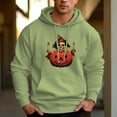 thumbnail image 6 of Men's 330g 100% Cotton Pattern Terry Dropped Shoulder Hoodie-Pumpkin Candle Skull, 6 of 15