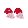 thumbnail image 2 of BemeyourBBs Toddler Baby Girl Valentines Day Outfit Heart Long Sleeve Sweatshirt and Tulle Tutu Skirt 2 Piece Spring Clothes Set, 2 of 8
