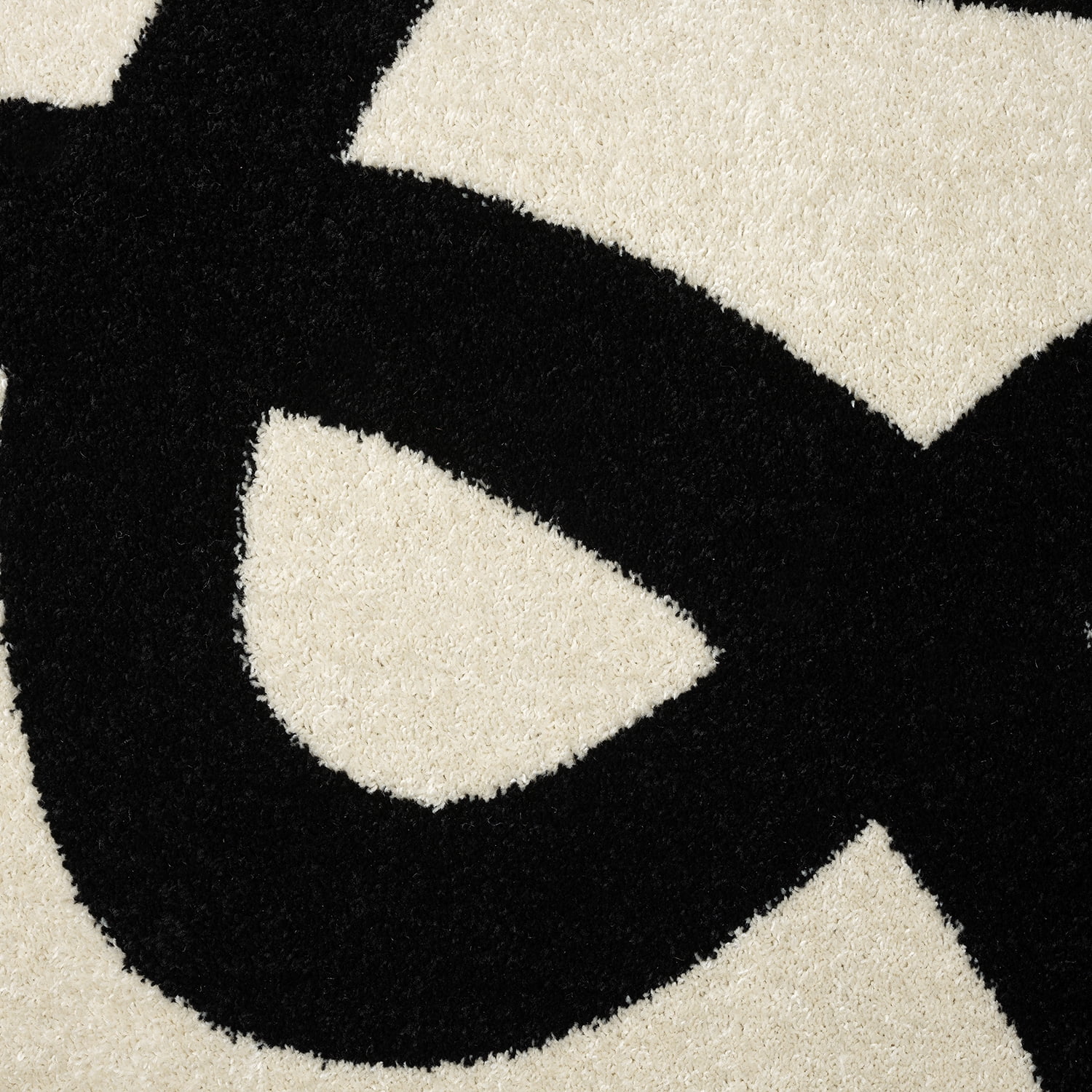 Abani Deco Collection Area Rug Mid Century Modern Bedroom Living Room Decor Floor Rug 8 x 10 Cream Black