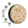 thumbnail image 4 of Naloa Boho Flowers PVC Leather Spare Tire Wheel Cover Spare Tire Cover, for Car Truck SUV Camper Trailer Universal Fit(14-17in)-, 4 of 6