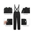 thumbnail image 5 of Little Donkey Andy Men's Ski Bibs Insulated Snow Pants , Water Resistant Snowboard Pants Winter with Detachable Suspenders ( Black S ), 5 of 7