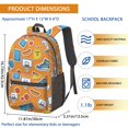 thumbnail image 3 of Basketball and Trophy Orange Pattern 17" School Backpacks for Teens,Waterproof Oxford Fabric,S-Shape Padded Straps for School,Travel,Hiking,Camping, 3 of 6