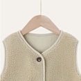 thumbnail image 4 of Boys Girls' Light Weight Puffer Vest Toddler Kids Boys Girls Solid Color Warm Waistcoat Thicken Button Coat With Pockets, 4 of 5