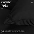 thumbnail image 5 of HYLEORY All Season Full Size Bed Comforter - Cooling Down Alternative Quilted Duvet Insert with Corner Tabs - Winter Warm - Machine Washable - Black, 5 of 14