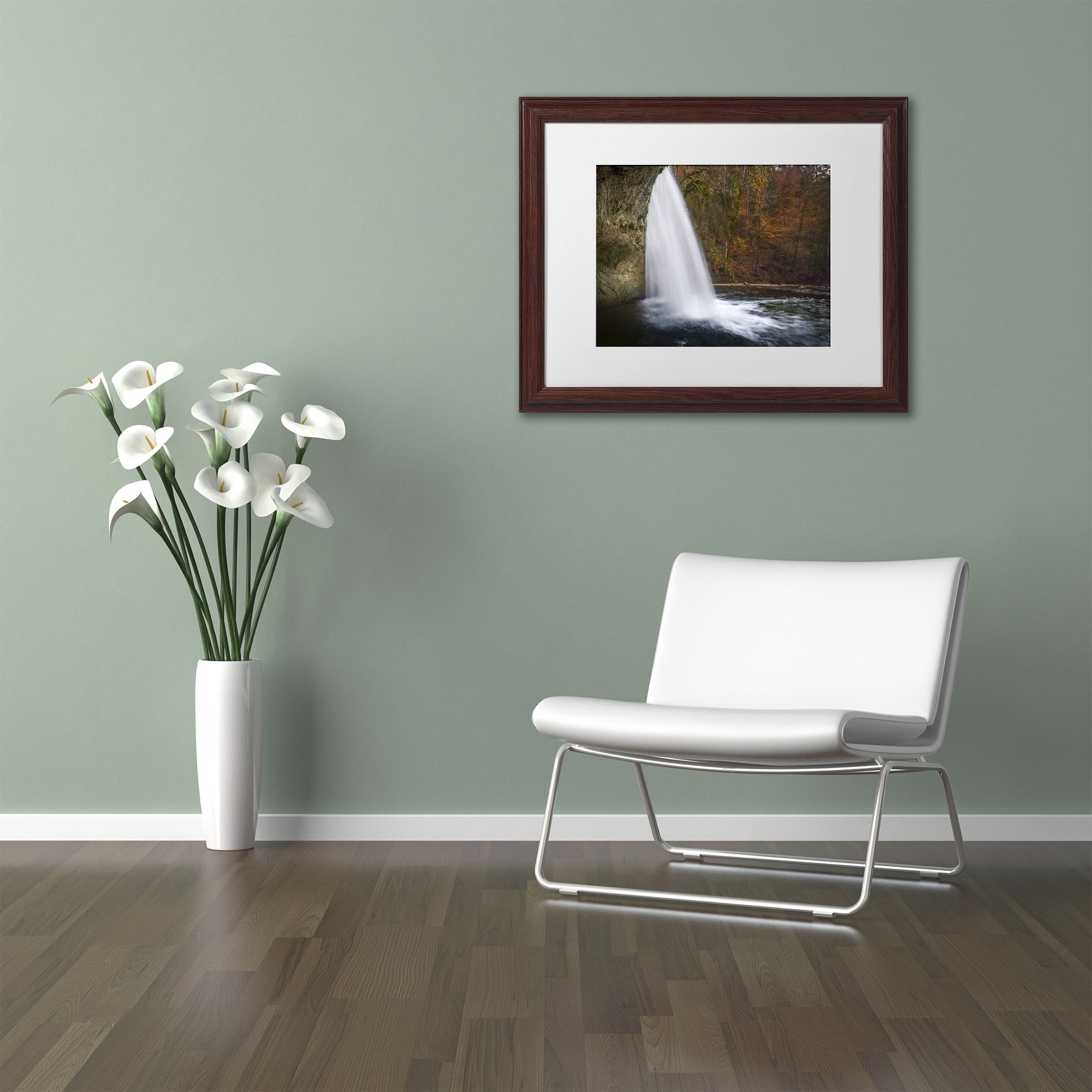 Trademark Fine Art "Nature Beauty" Canvas Art by Mathieu Rivrin, White Matte, Wood Frame
