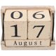 thumbnail image 1 of Wooden Calendar Reusable Desktop Calendar Burned Effect Calendar Block for Office Home, 1 of 3