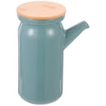 thumbnail image 1 of Soy Sauce Dispenser Ceramic Sauce Pot Kitchen Soy Sauce Container Wood Lid Seasoning Container, 1 of 6